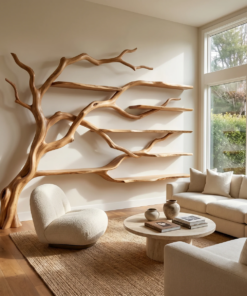 Branchmere Handcrafted Solid Wood Tree Bookshelf