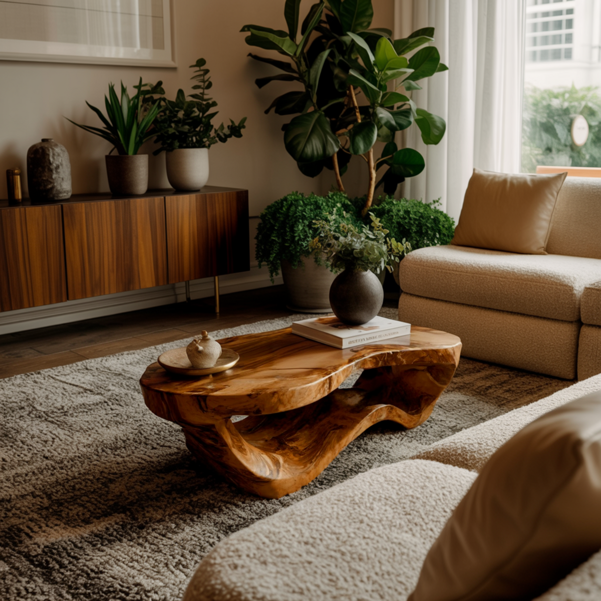 Calven Drift Solid Wood Coffee Table - Image 3