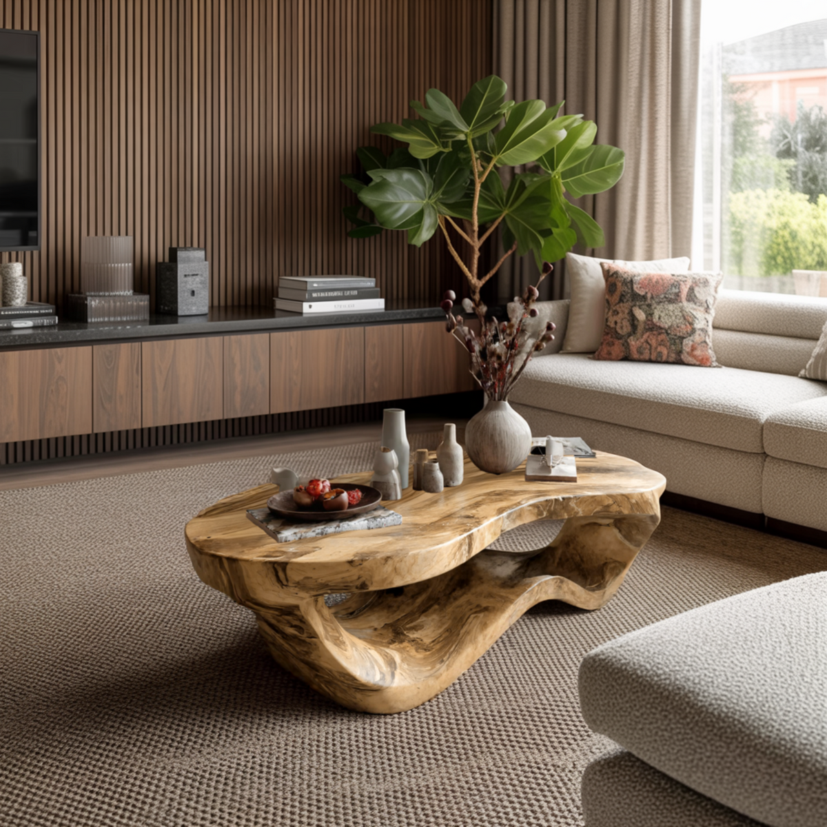 Calven Drift Solid Wood Coffee Table - Image 4
