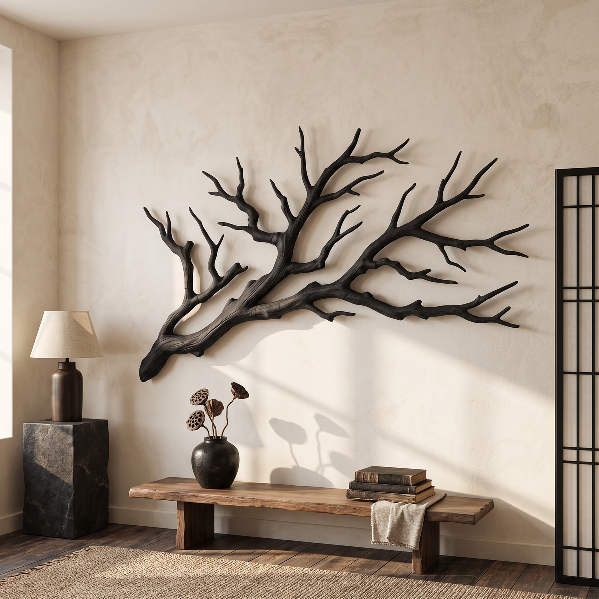 Rustic Tree Branch Wooden Wall Decor For Bedroom Headboard Wall Art - Image 4