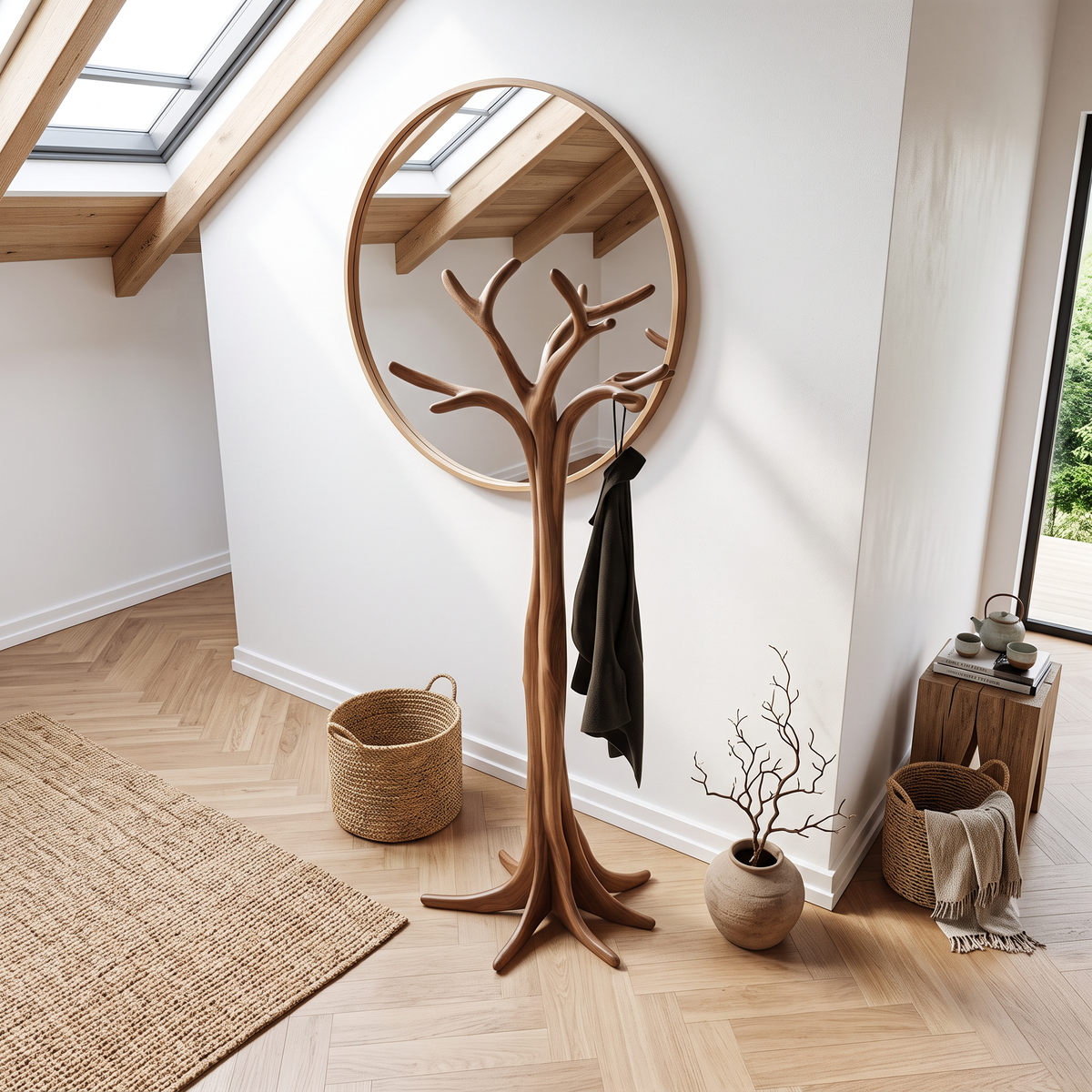 Rustic Tree Branch Coat Rack - Image 2