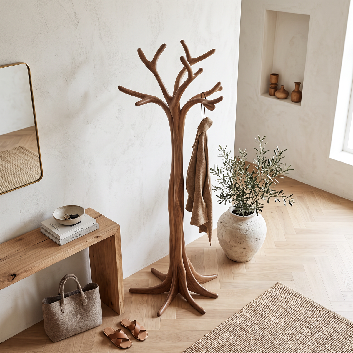 Rustic Tree Branch Coat Rack - Image 3