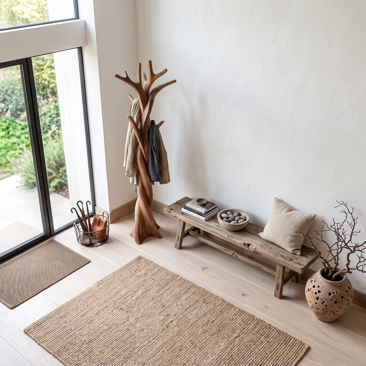 Rustic Twisted Tree Branch Coat Rack - Image 3