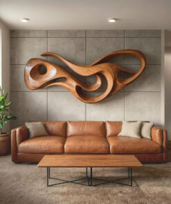 Modern Abstract Wood Wall Art For Living Room Decor