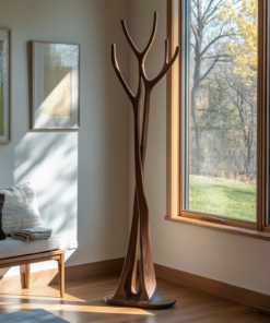 Norwyn Sculpted Solid Wood Tree Coat Rack