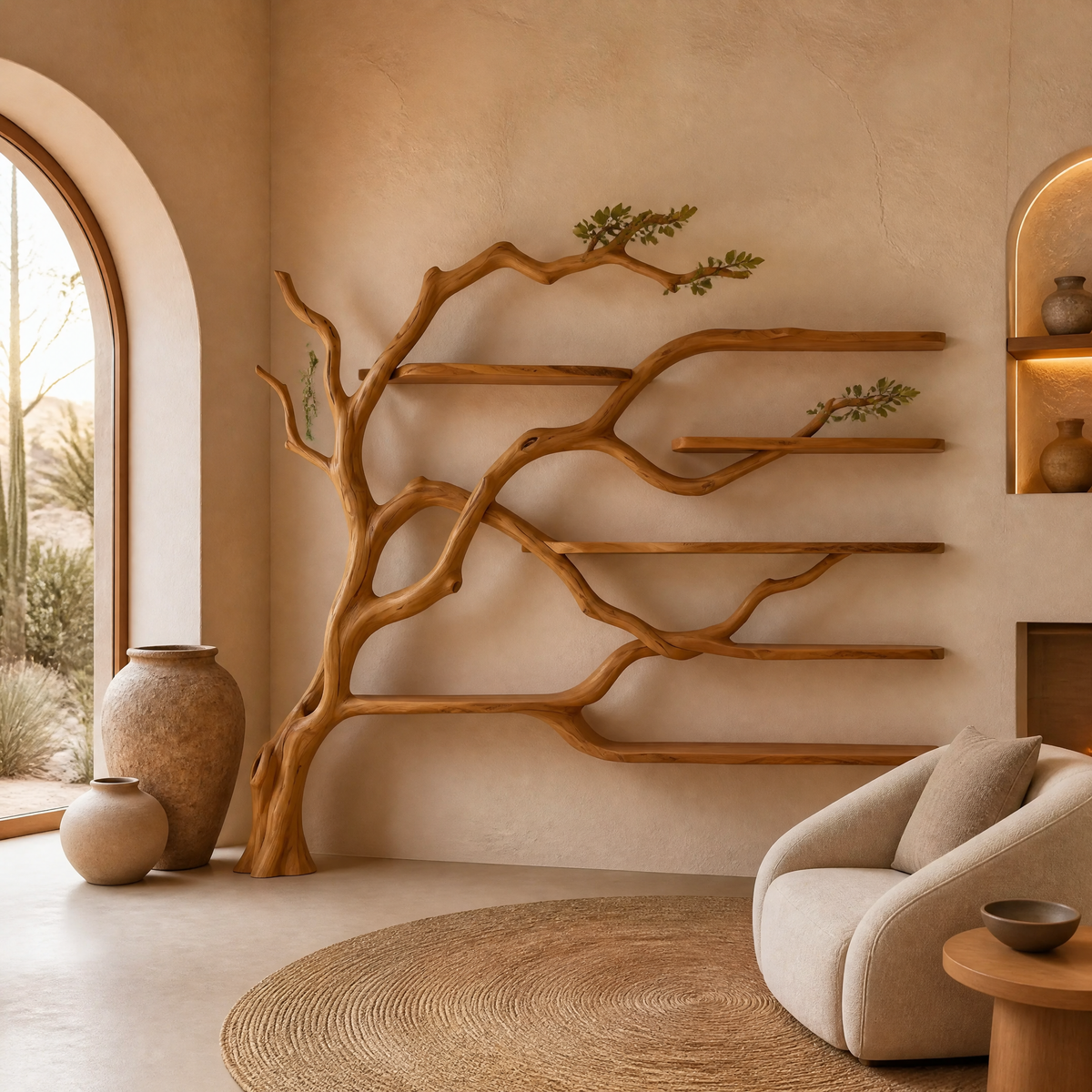 Branchmere Handcrafted Solid Wood Tree Bookshelf - Image 3