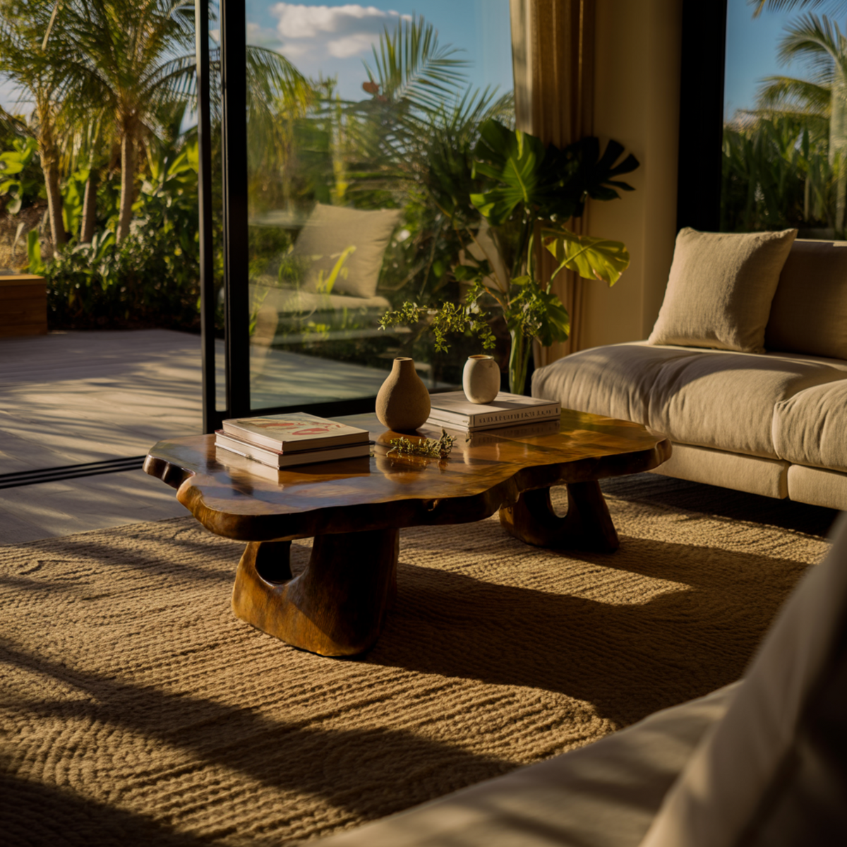 Tropika Sculpted Live Edge Coffee Table - Image 3