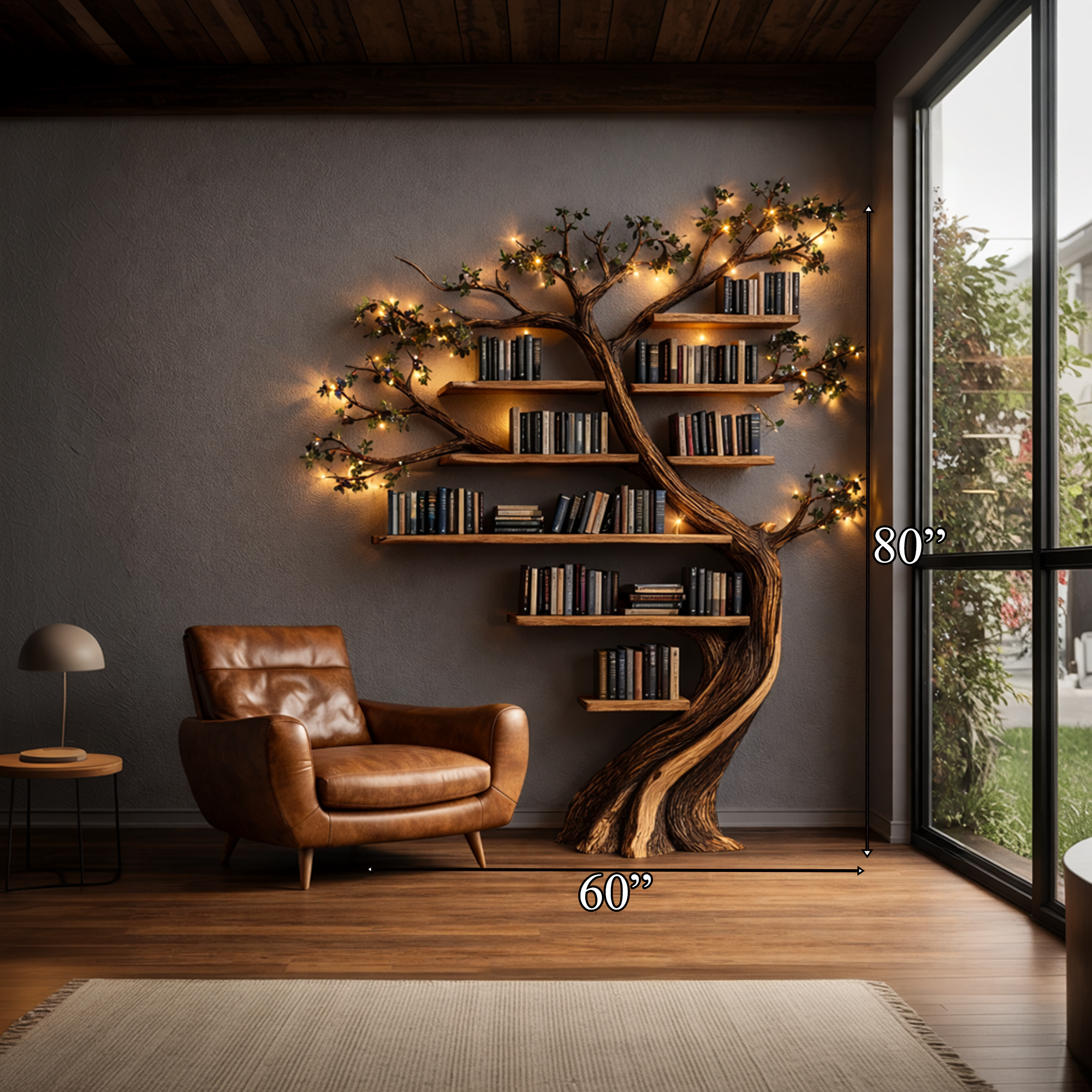 Rustic Tree Bookshelf - Image 4