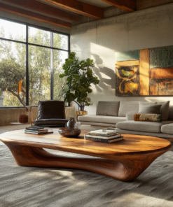 Valthera Sculpted Solid Wood Coffee Table SPA235732