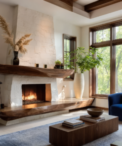 Valtheris Sculpted Fireplace Mantel Shelf