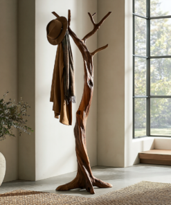 Velmorian Sculpted Solid Wood Tree Coat Rack