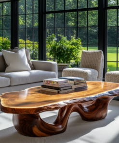 Virellan Live Edge Solid Wood Coffee Table