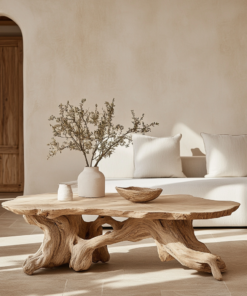Zylara Live Edge Solid Wood Coffee Table