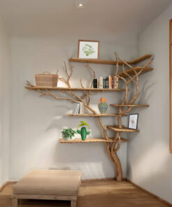 Tree Bookshelf Driftwood Branch Wall Mount
