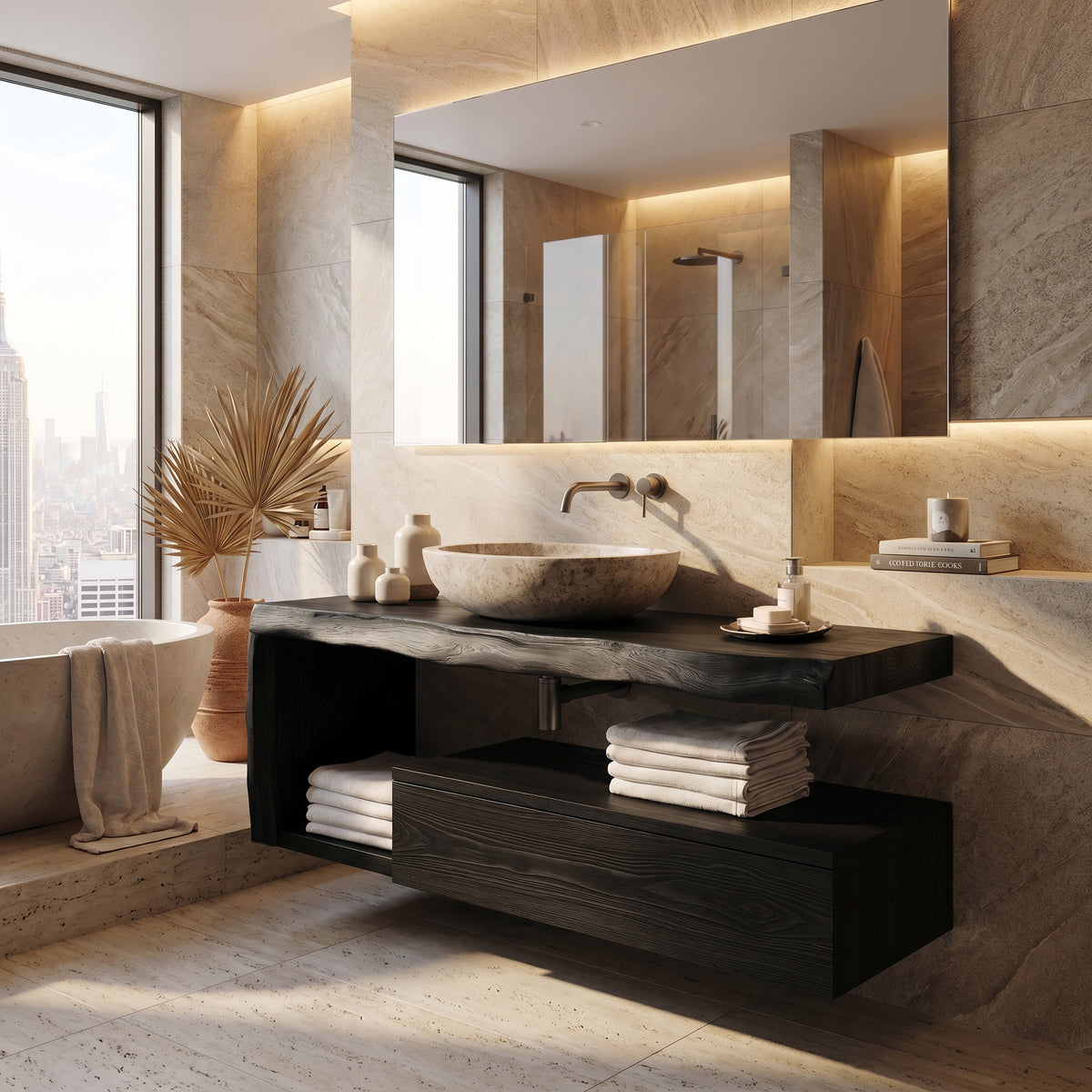 Modern Floating Bathroom Vanity For Spa - Image 4