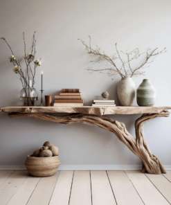 Wood Console Table Rustic Entry Table Home Decor
