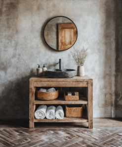 Custom Wood Vanity Bathroom