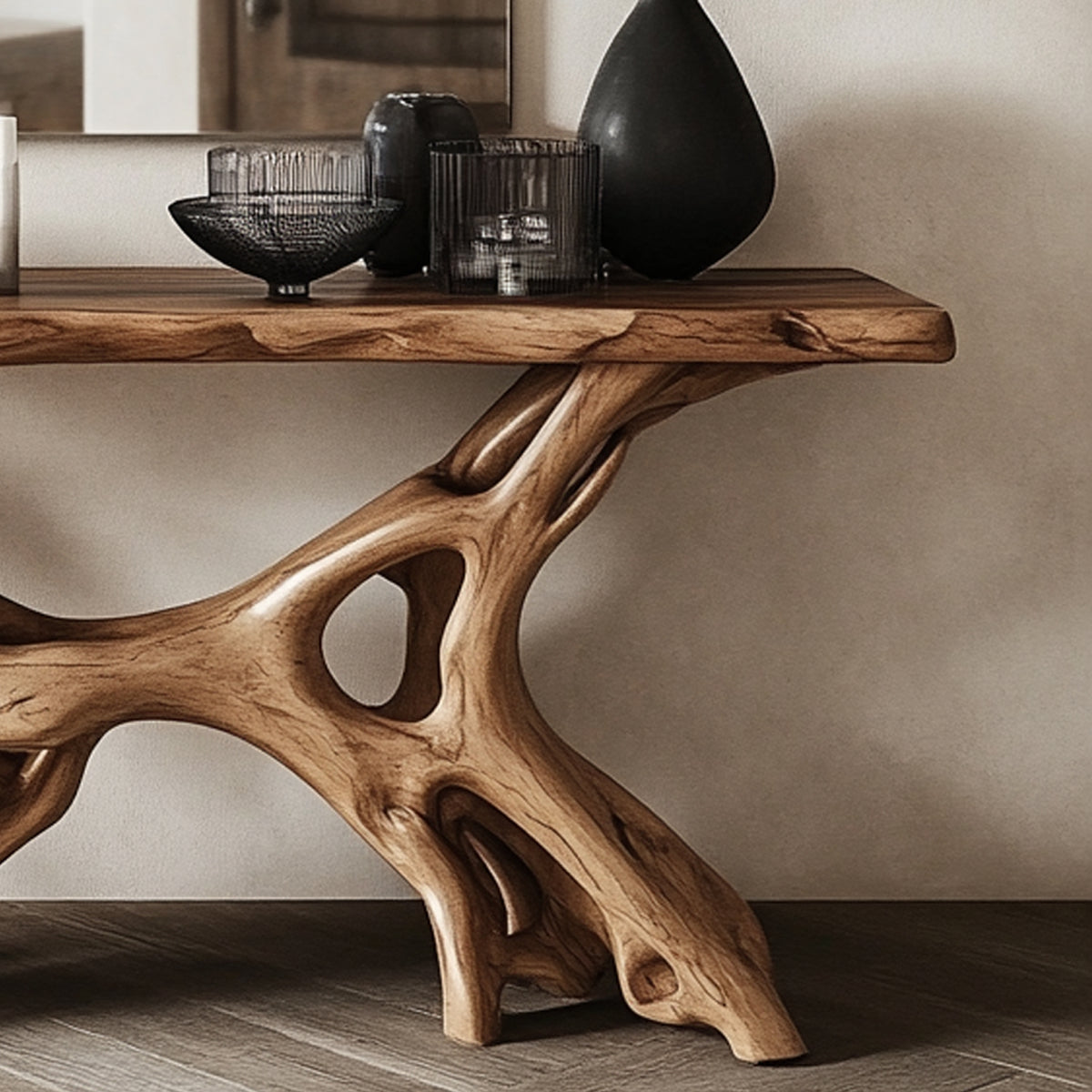 Rustic Console Table Handcrafted - Image 4