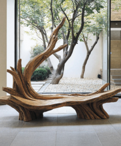 Handcrafted Live Edge Bench For Artistic Patio Designs