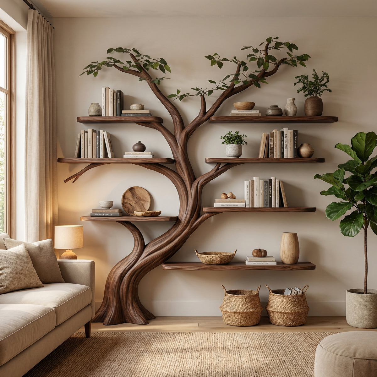 Driftwood Branch Shelf Floating Shelf Wall Mouted - Image 4
