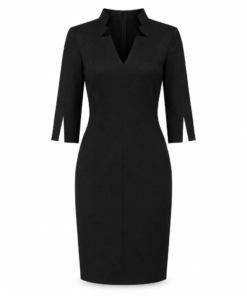 Black High Neck Pencil Cocktail Dress