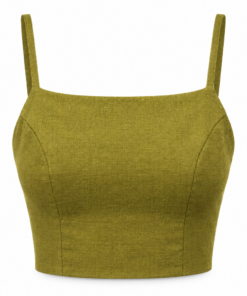 Olive Linen Square Neck Cami Top
