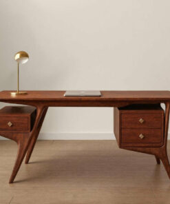 Mid Century Wooden Desk For Home Office And Study Room