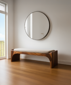 Mid Century Modern Bench Entryway Accent Seating Living