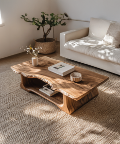 Handcrafted Rustic Live Edge Coffee Table