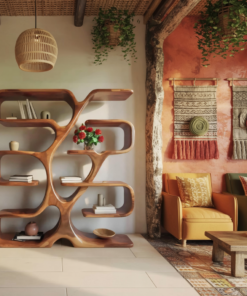 Artistic Bookshelf Display For Living Room Or Home Office