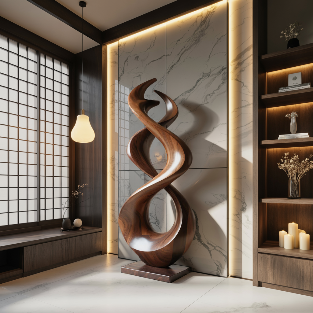 Rustic Abstract Sculpture For Outdoor Garden - Image 2