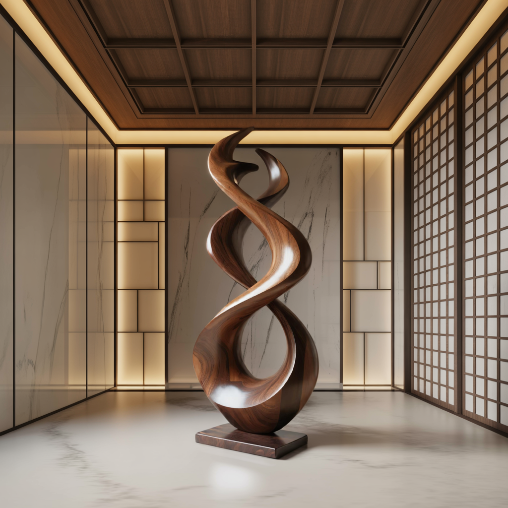 Rustic Abstract Sculpture For Outdoor Garden - Image 3