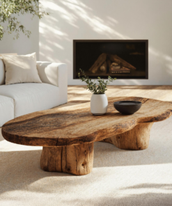 Vintage Style Wooden Coffee Table For Cozy Spaces