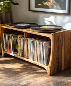Mid-Century Record Player Stand For Living Room
