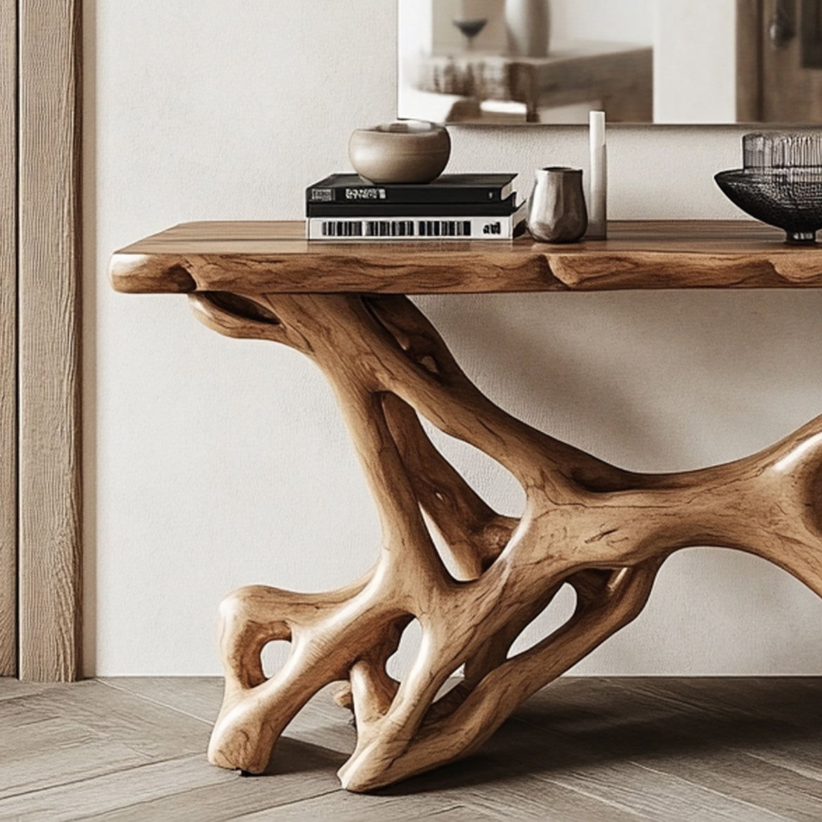 Rustic Console Table Handcrafted - Image 3