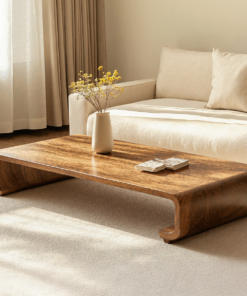 Minimalist Wood Coffee Table Sitting Room Modern Simplicity