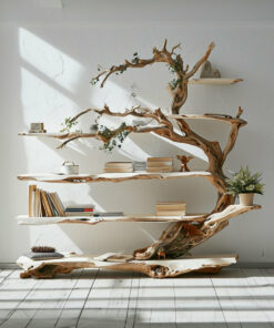 Farmhouse Tree Branch Live Edge Shelf Seasonal Themes