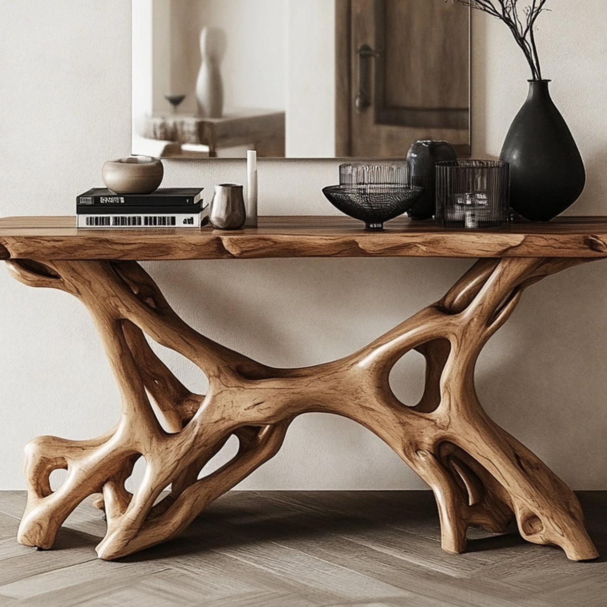Rustic Console Table Handcrafted - Image 2