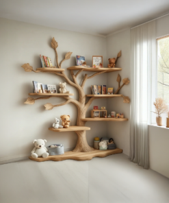Tree Kids Bookshelf Natural Trees Handmade Baby Room Decor Gift