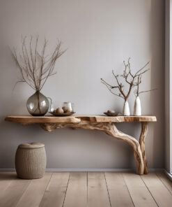 Rustic Wood Floating Side Table For Modern Spaces