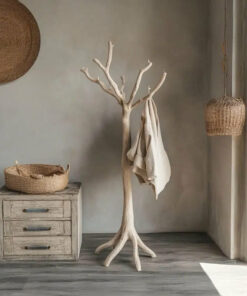 Coat Rack Wood Standing Tree Branch Decorative Hooks