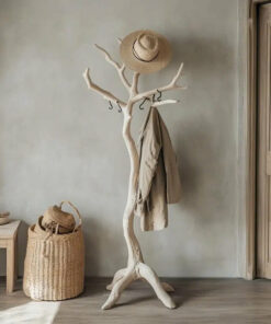 Clothes Rack Standing Tree Branch Hooks Mid Century