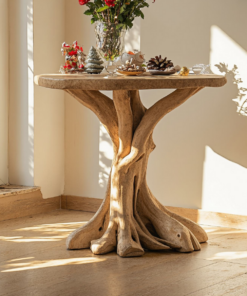 Reclaimed Wood End Table Living Edge Table Xmas Decor
